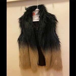 Buffalo David Britton Faux Fur Ombré Vest